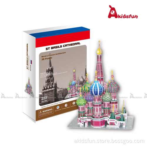 ST Basics Cathedral Russia, 3D Famous Architecture Puzzle